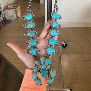 Faux Squash Blossom Necklace